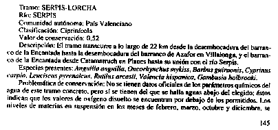 Tramo Serpis-Lorcha, Ro Serpis, especies presentes: Valencia hispanica (4437 bytes)