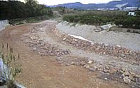 El cauce del ro Serpis en Almoines el 19 de diciembre de 1999.