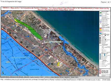 Cartografía suministrada por la Conselleria de Infraestructuras, Territorio y Medio Ambiente
