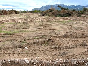 Transformación del suelo en la Finca de la Plevá (Oliva), en una imagen realizada el 5-11-2011. Foto C.A.E.